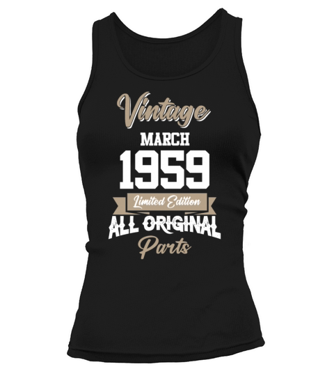 March 1959 Vintage Birthday Present Tank top Woman