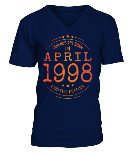 Birthday April 1998 Limited Edition Vintage Legend V-Neck T-shirt