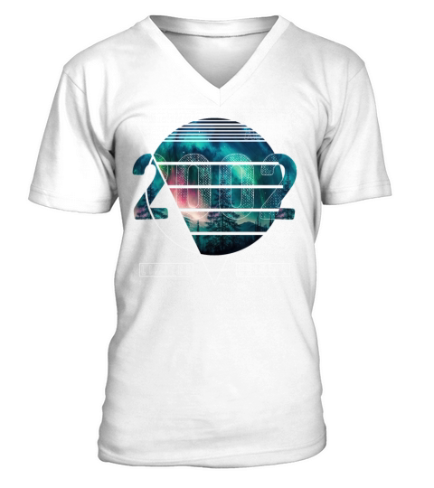 Limited Edition 2002 April Birthday Polar Lights V-Neck T-shirt