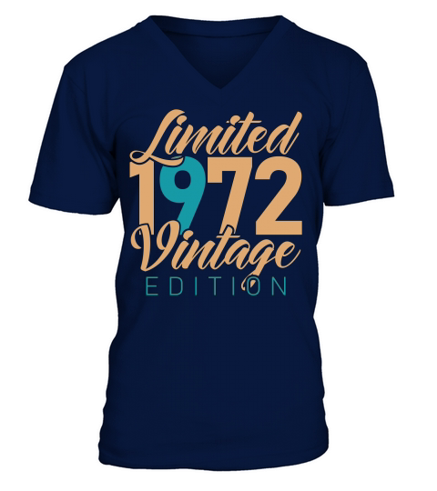 Vintage 1972 51th Birthday Fiftieth Gift V-Neck T-shirt