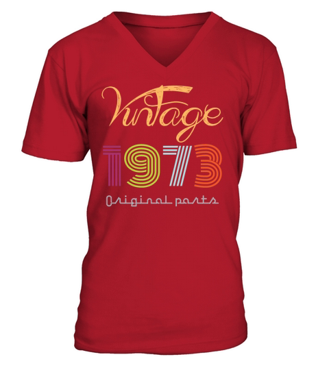 vintage 1973 t-shirt ladies V-Neck T-shirt
