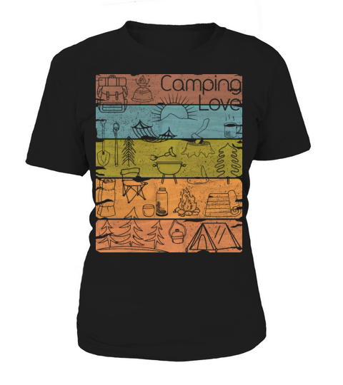 Campin Love lineart vintage light Women's T-Shirt