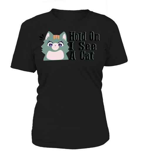 Hold On I See A Cat Vintage Cat Mom Kitten Women's T-Shirt