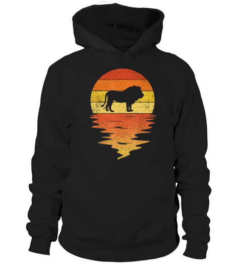 zookeeper Lion idea retro sunset 70s vintage Lion Hoodie Unisex