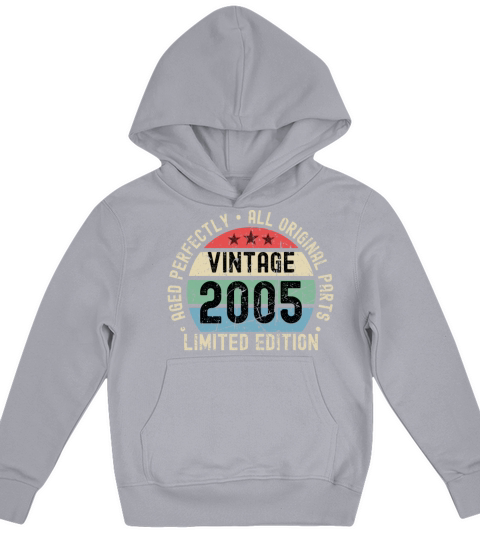 18th Birthday Vintage 2005 Kids Hoodie