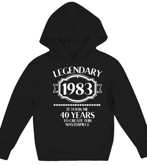 40th Birthday Vintage 1983 Kids Hoodie