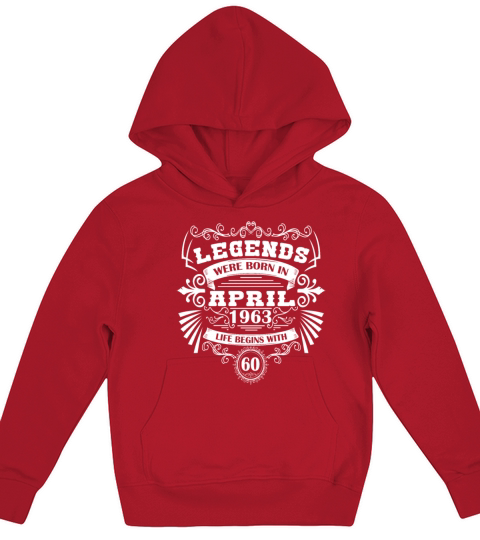 April 1963 Birthday Vintage Sayings Kids Hoodie