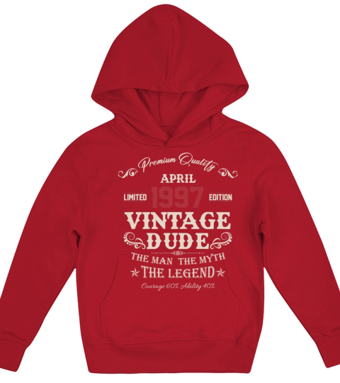 April 1997 Vintage Birthday Present Kids Hoodie