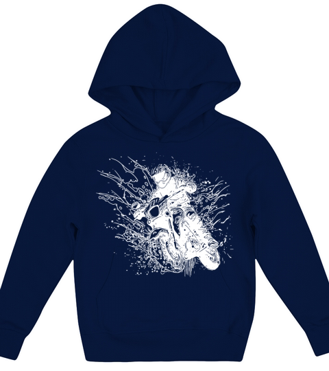 Offroad Racing Motorbike Splash Style Kids Hoodie