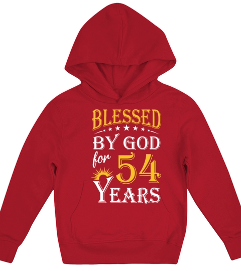Vintage by God for 54 years Happy 54th Birthday Kids Hoodie
