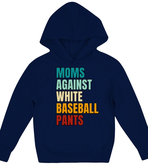 Vintage Moms Against White Baseball Pants Kids Hoodie