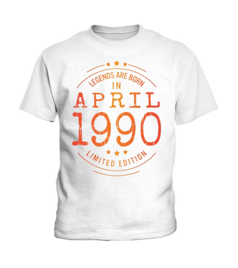 Birthday April 1990 Limited Edition Vintage Legend Kids T-Shirt