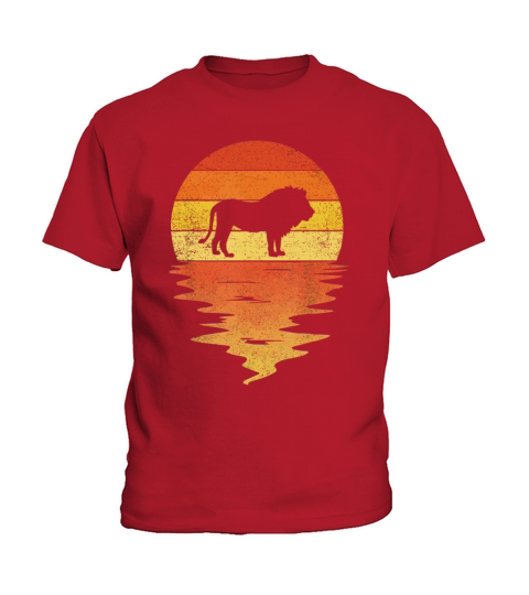 zookeeper Lion idea retro sunset 70s vintage Lion Kids T-Shirt