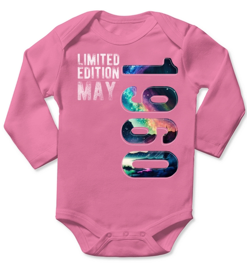 Limited Edition 1960 May Birthday Polar Lights Long Sleeve Baby One-Piece