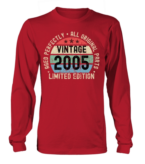 18th Birthday Vintage 2005 Long sleeved Unisex