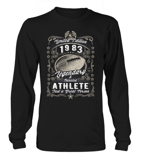 Vintage 1983 Football Birthday Gift Sport Hobby Long sleeved Unisex