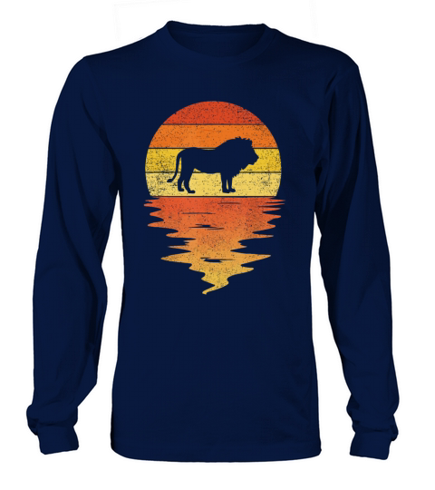 zookeeper Lion idea retro sunset 70s vintage Lion Long sleeved Unisex