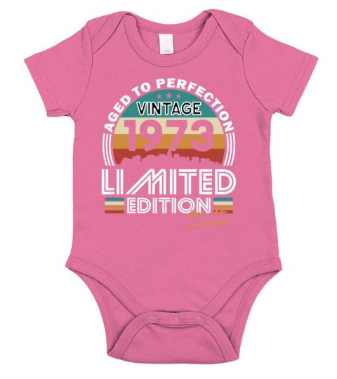50th birthday vintage 1973 born in 1973 Short Sleeve Baby One-Piece