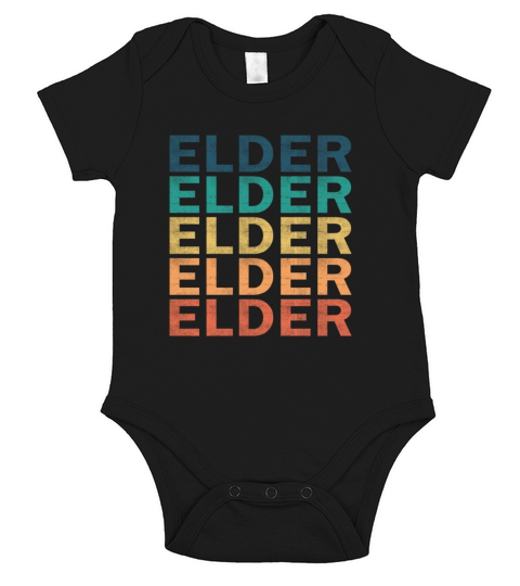 Elder Name T Shirt - Elder Vintage Retro Name Gift Short Sleeve Baby One-Piece