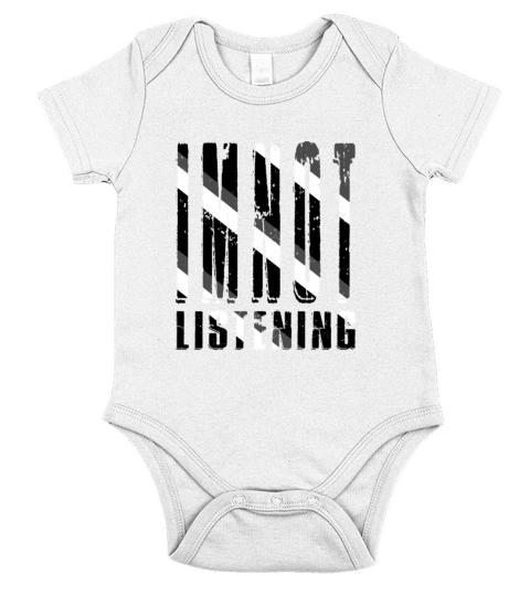 Im Not Listening Short Sleeve Baby One-Piece