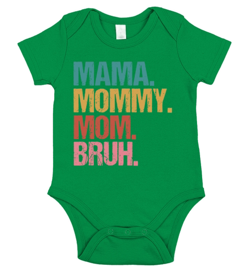 Mama Mommy Mom Bruh Retro Vintage Mothers Day Wome Short Sleeve Baby One-Piece