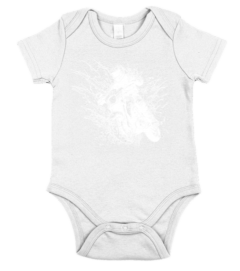 Offroad Racing Motorbike Splash Style Short Sleeve Baby One-Piece