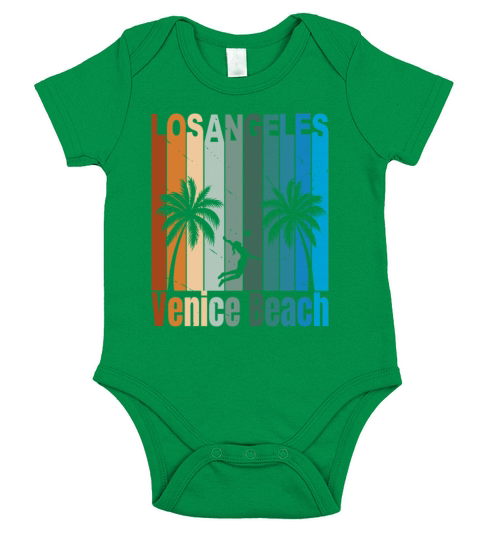 Venice Beach Vintage Women Short Sleeve Baby One-Piece