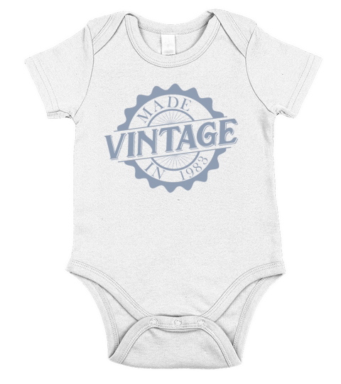 Vintage 1983 Birthday Sayings Short Sleeve Baby One-Piece