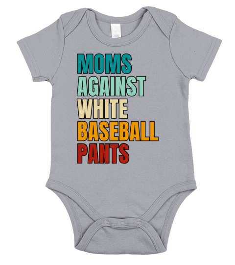 Vintage Moms Against White Baseball Pants Short Sleeve Baby One-Piece