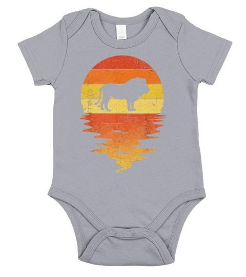 zookeeper Lion idea retro sunset 70s vintage Lion Short Sleeve Baby One-Piece