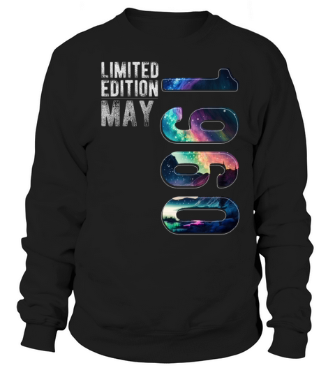 Limited Edition 1960 May Birthday Polar Lights Sweatshirt Unisex