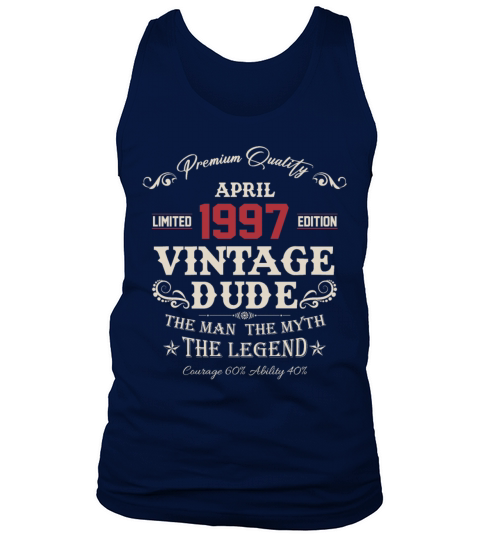 April 1997 Vintage Birthday Present Tank Top Unisex