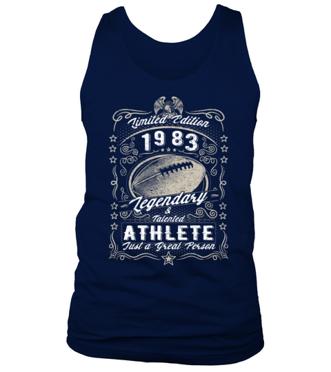 Vintage 1983 Football Birthday Gift Sport Hobby Tank Top Unisex
