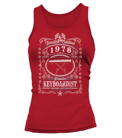 Vintage 1978 Keyboardist Birthday Gift Keyboard Tank top Woman
