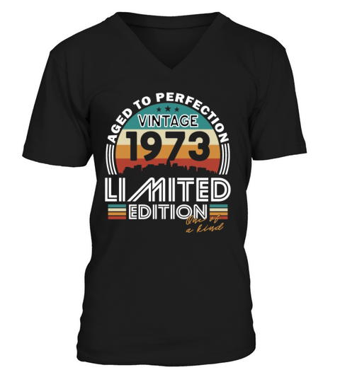 50th birthday vintage 1973 born in 1973 V-Neck T-shirt