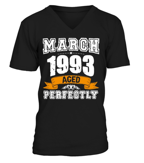 March 1993 Vintage Birthday Present V-Neck T-shirt