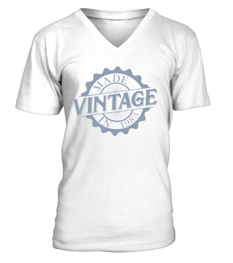 Vintage 1983 Birthday Sayings V-Neck T-shirt