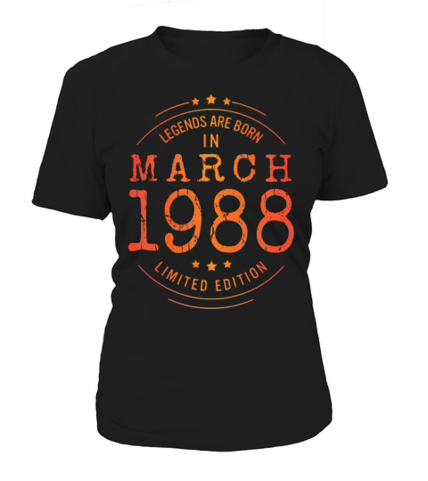 Birthday March 1988 Limited Edition Vintage Women's T-Shirt