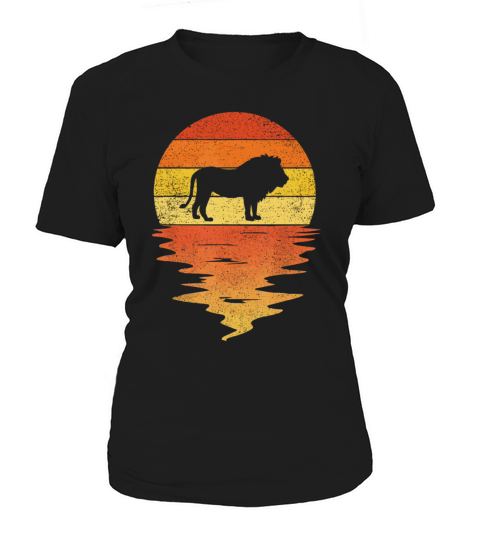 zookeeper Lion idea retro sunset 70s vintage Lion Women's T-Shirt