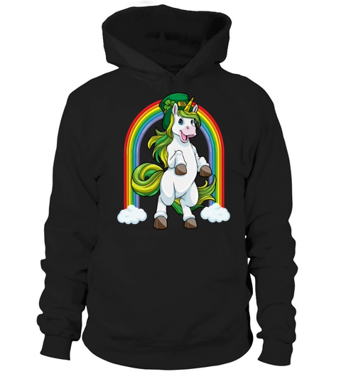 Unicorn Leprechaun Lepricorn Funny St Patricks Day Hoodie Unisex