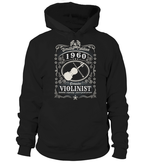 Vintage 1960 Violinist Birthday Gift Violin Player Hoodie Unisex