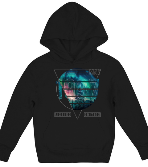 Limited Edition 1997 May Birthday Polar Lights Kids Hoodie