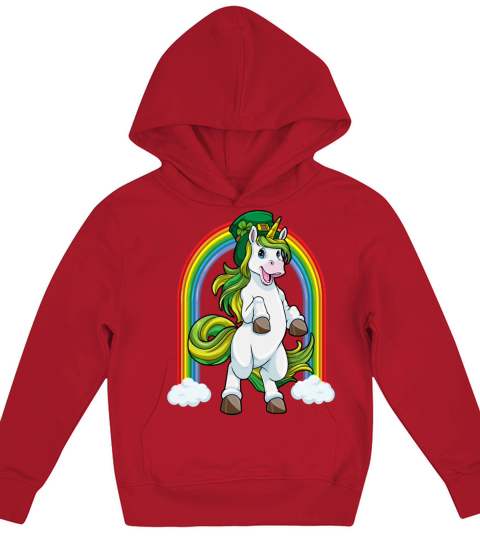 Unicorn Leprechaun Lepricorn Funny St Patricks Day Kids Hoodie