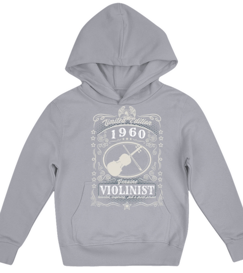 Vintage 1960 Violinist Birthday Gift Violin Player Kids Hoodie