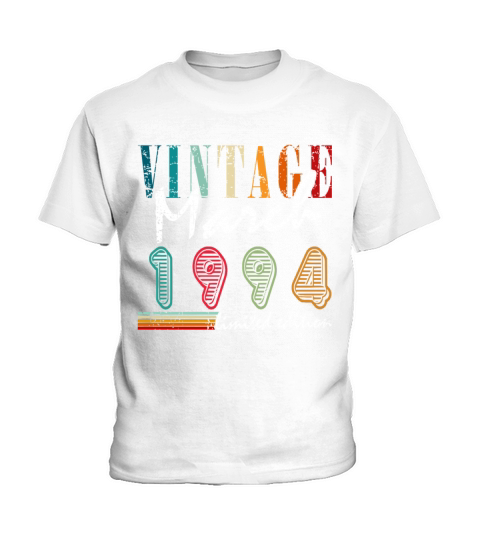 29th Birthday Man Awesome March Vintage 1994 Kids T-Shirt