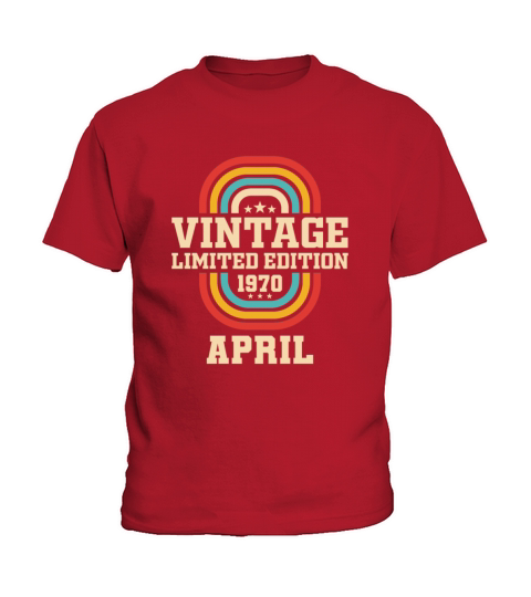 53rd birthday April vintage 1970 vintage Kids T-Shirt