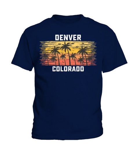 Denver Colorado Summer Retro VIntage Vacation Kids T-Shirt
