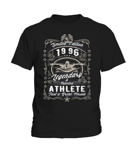Vintage 1996 Swimmer Birthday Gift Sport Hobby Kids T-Shirt