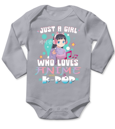 Just A Girl Who Love Anime And K-Pop A Girl That L Long Sleeve Baby One-Piece