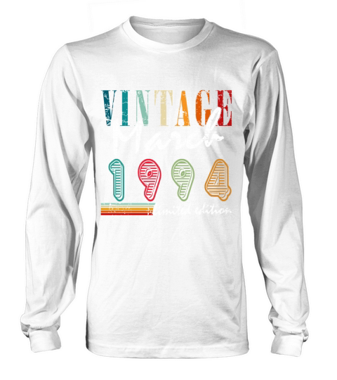 29th Birthday Man Awesome March Vintage 1994 Long sleeved Unisex